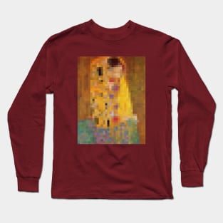 Klimt The Kiss - Pixel Art Long Sleeve T-Shirt